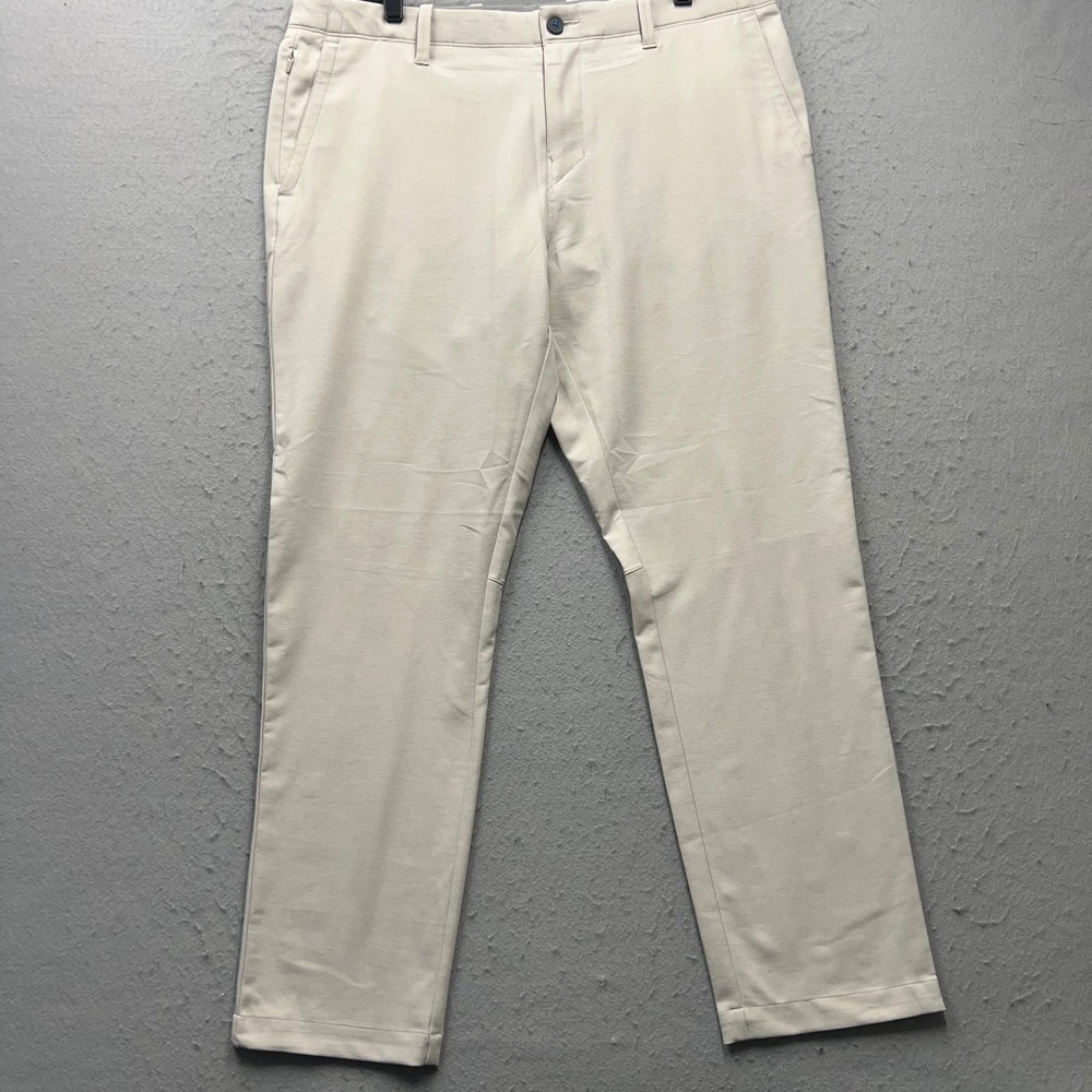 Tommy Bahama On Par Flat Front Pant Mens 36x30 Khaki Performance Golf Chino 1829